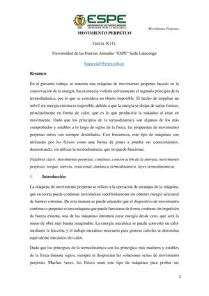 Ensayo Movimiento Perpetuo