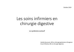 Les Soins Infirmiers En Chirurgie Digesive