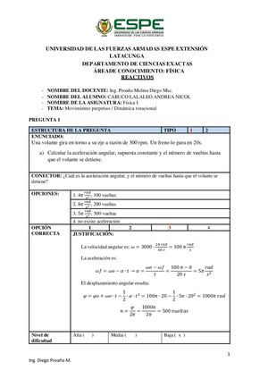 Reactivos Movimiento Perpetuo Dinamica Rotacional Cabuco Lalaleo Andrea Nicol