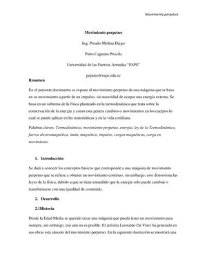 Ensayo Movimiento Perpetuo,pinto Priscila
