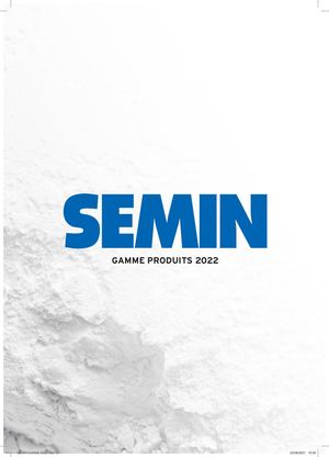 Semin Gamme Produits 2022