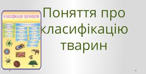 Поняття про класифікацію тварин