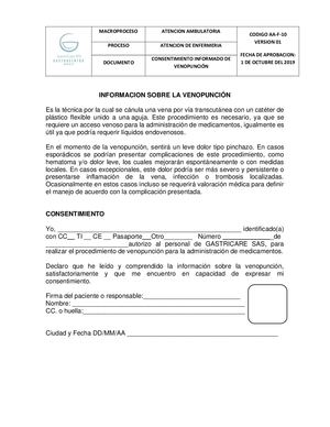 Consentimiento Venopuncion