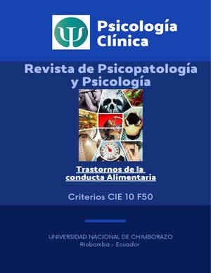 Trastornos de la conducta alimentaria, según el CIE10 y DSMV