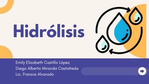 Reacciones De Hidrólisis