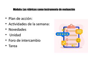 Modulo: Las rúbricas como herramientas de evaluación