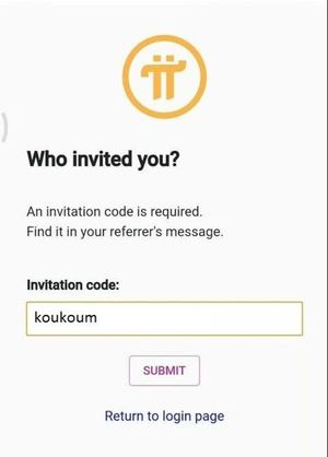 pi network invitation code