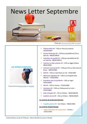 News Letter Relais du mois de Septembre