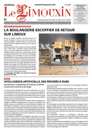 10 Septembre 2021 Journal Le Limouxin