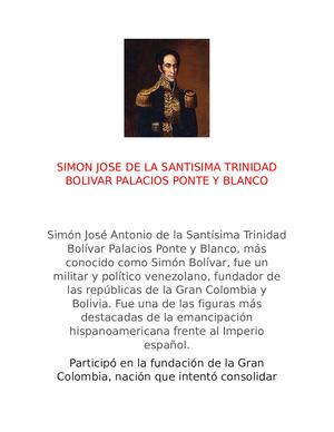 biografia simon bolivar