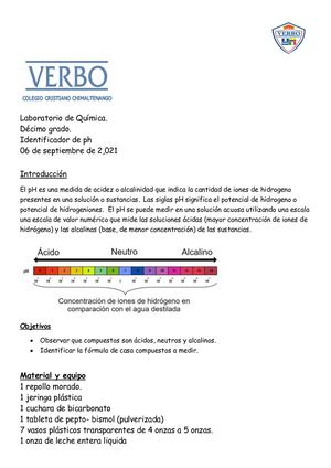 Laboratorio De Química I0mo