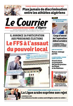 Le Courrier d'Algérie du samedi 11 septembre 2021