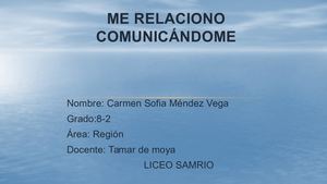 Me Relaciono Comunicándome