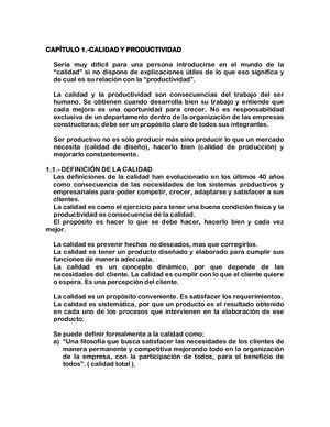 Calidad Y Productividad