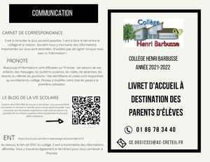 Livret Accueil Parents 2021 Brochure