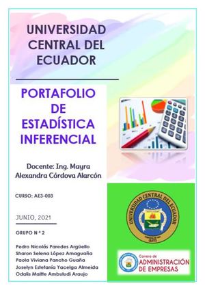 Portafolio De Clases Grupo 2 Estadistica Inferencial