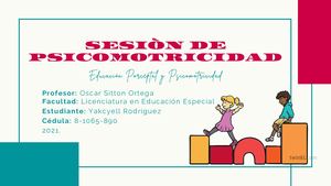 Sesion Dirigida De Psicomotricidad