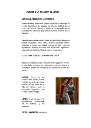 Duende O La Travesía De Lorca Actividad 2