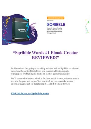 Sqribble Ebook Creator Reviewed