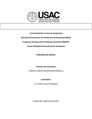 Portafolio Digital - Carlos Vinicio Marroquín Bonilla