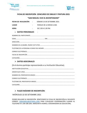 Mdsm Concurso Arte Ypintura Ficha Inscripción