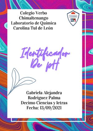 Laboratorio De Quimica "identificador de pH"
