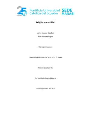Religión Y Sexualidad