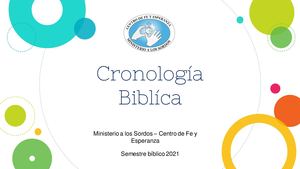 Semestre Biblico Cronologia Antiguo Testamento