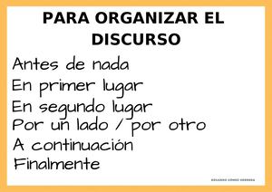 Conectores del discurso en español