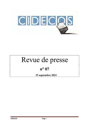 Revue De Presse 07