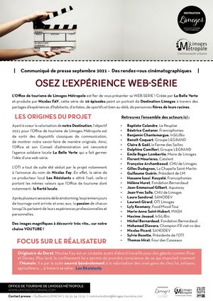 Communiqué de presse - Osez l'expérience web-série