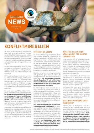FAIRTRADE NEWS SEPTEMBRE 2021 N°70