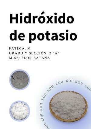 Hidróxido de potasio -  Fátima M