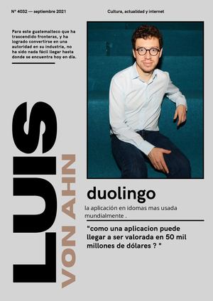 Portada Para Revista Sobre Actualidad Con Fotografía, Gris Claro Y Negro