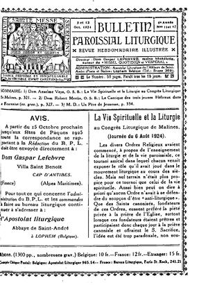 Bulletin Paroissial Liturgique 1924, 41 -52