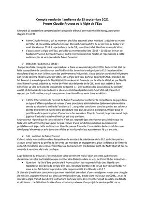 Compte Rendu De L'audience