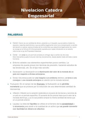 Glosario De 15 Palabras