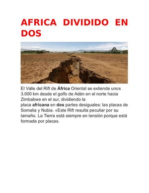 Africa Dividido En Dos