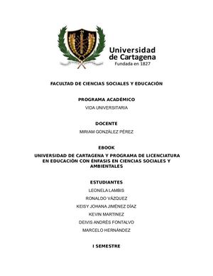 Universidad De Cartagena Y Programa Lecsa