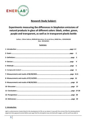 Biophotons Publication