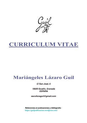 CV Mª Ángeles Lázaro Guil, 1977 2021
