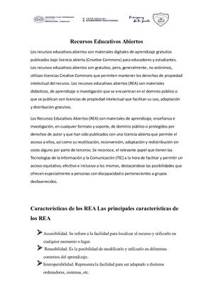 Recursos Educativos Abierto