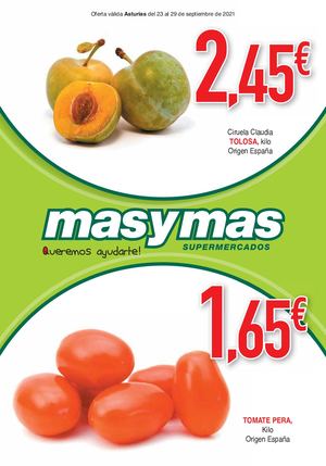 Oferta Válida Asturias Del 23 Al 29 De Septiembre De 2021 - Masymas Supermercados