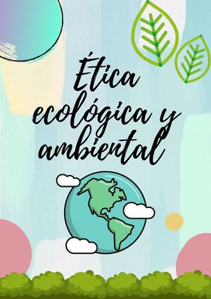 Etica Enseyo Sobre La Etica Ecologica