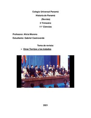 Revista(omar Torrijos Y Los Tratados)