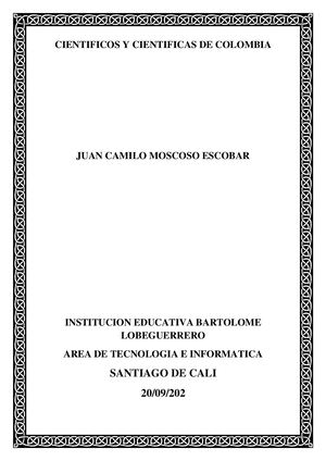 Cientificos Y Cientificas De Colombia 12345