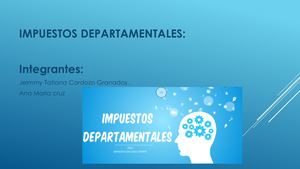 IMPUESTOS DEPARTAMENTALES
