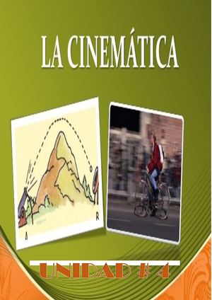 Unidad 4: Cinemática de la Partícula