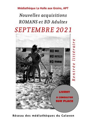 Livret Nouveauté Rentrée Littéraire Août Septembre