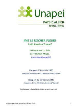 RA IME Le Rocher Fleuri 2020
